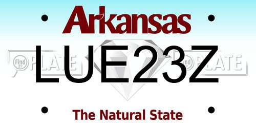 LUE23Z Arkansas License Plate