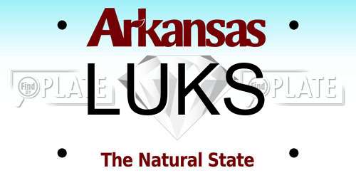 LUKS Arkansas License Plate