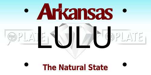 LULU Arkansas License Plate