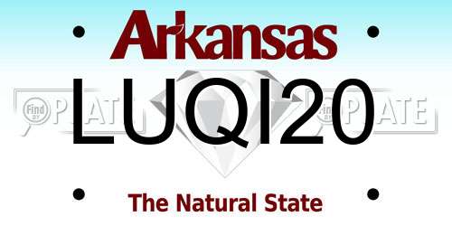 LUQI20 Arkansas License Plate