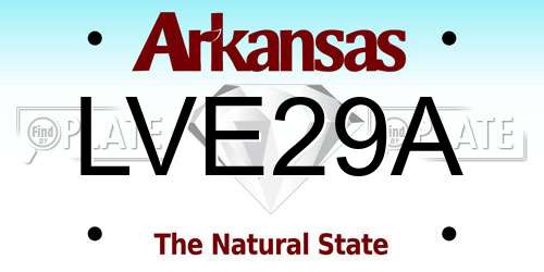 LVE29A Arkansas License Plate