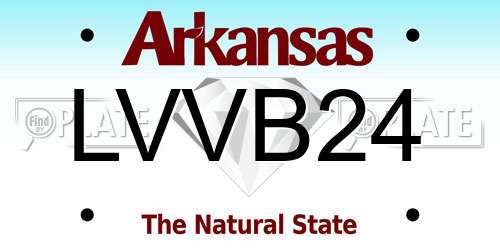 LVVB24 Arkansas License Plate