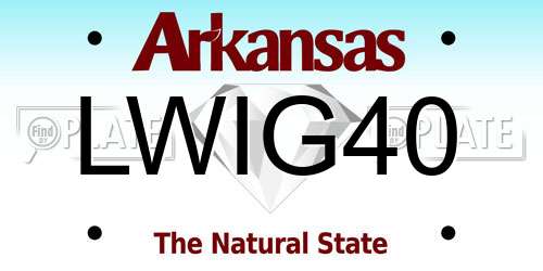 LWIG40 Arkansas License Plate