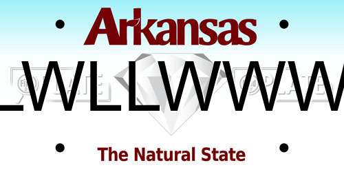 LWLLWWW Arkansas License Plate