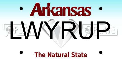 LWYRUP Arkansas License Plate