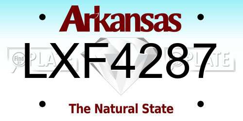 LXF4287 Arkansas License Plate
