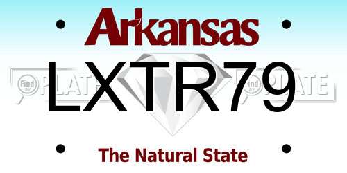 LXTR79 Arkansas License Plate