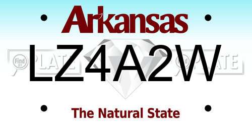 LZ4A2W Arkansas License Plate