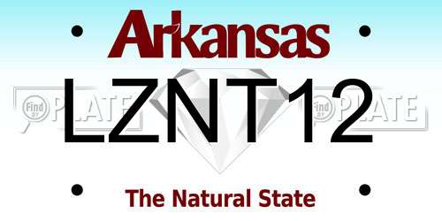 LZNT12 Arkansas License Plate