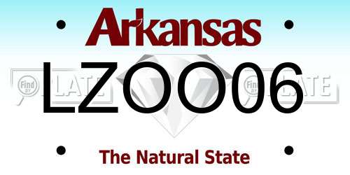 LZOO06 Arkansas License Plate