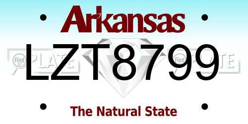 LZT8799 Arkansas License Plate
