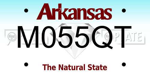 M055QT Arkansas License Plate