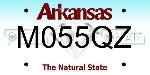 M055QZ Arkansas License Plate