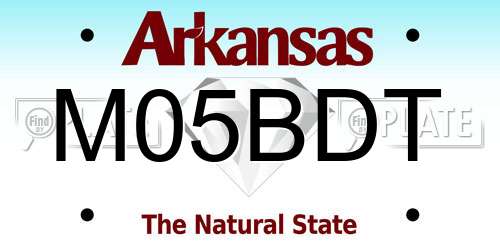 M05BDT Arkansas License Plate