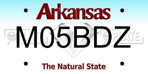 M05BDZ Arkansas License Plate