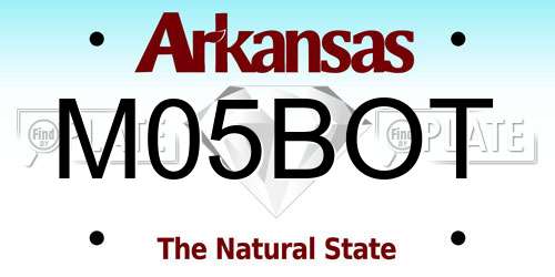 M05BOT Arkansas License Plate
