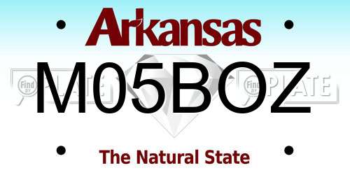 M05BOZ Arkansas License Plate