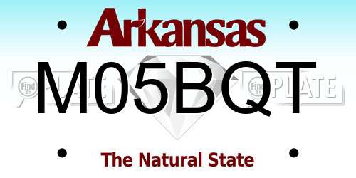 M05BQT Arkansas License Plate