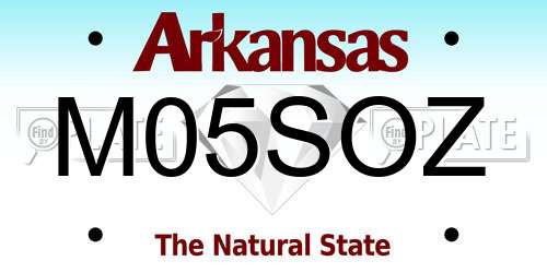 M05SOZ Arkansas License Plate
