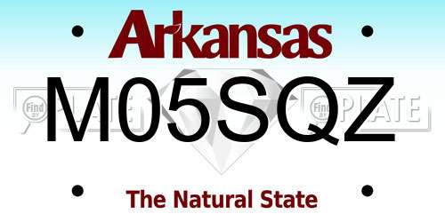 M05SQZ Arkansas License Plate