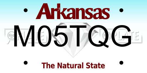 M05TQG Arkansas License Plate