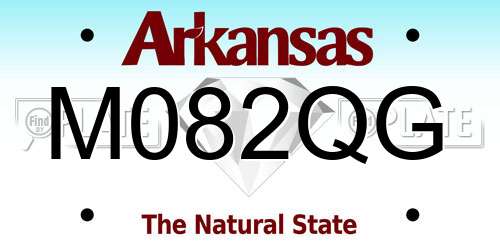 M082QG Arkansas License Plate