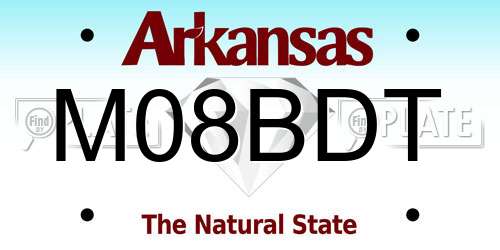 M08BDT Arkansas License Plate