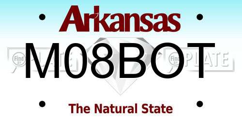 M08BOT Arkansas License Plate