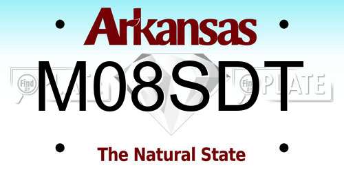 M08SDT Arkansas License Plate