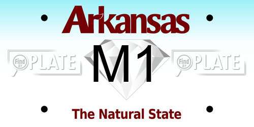 M1 Arkansas License Plate