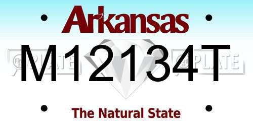 M12134T Arkansas License Plate