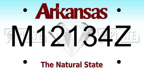 M12134Z Arkansas License Plate