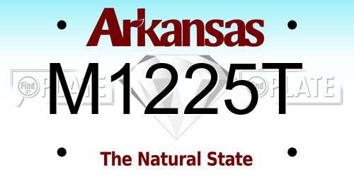 M1225T Arkansas License Plate