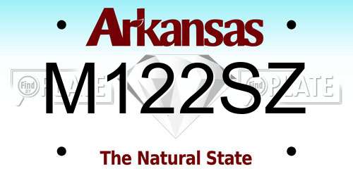 M122SZ Arkansas License Plate