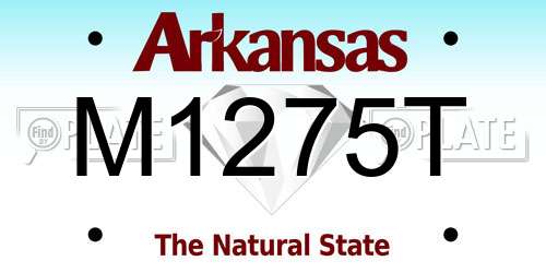 M1275T Arkansas License Plate