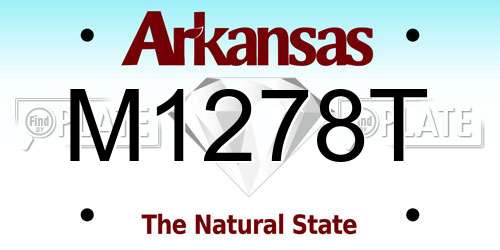 M1278T Arkansas License Plate