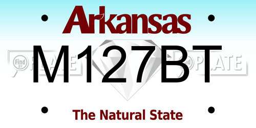 M127BT Arkansas License Plate