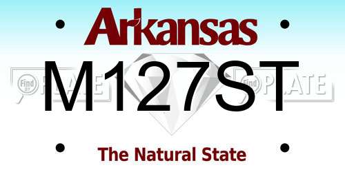 M127ST Arkansas License Plate