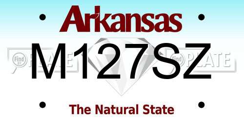 M127SZ Arkansas License Plate