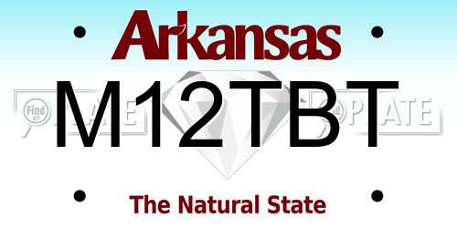 M12TBT Arkansas License Plate