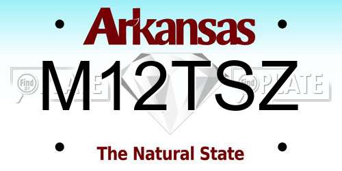 M12TSZ Arkansas License Plate