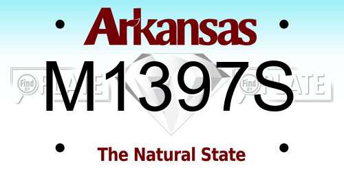 M1397S Arkansas License Plate