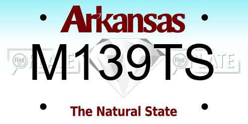 M139TS Arkansas License Plate