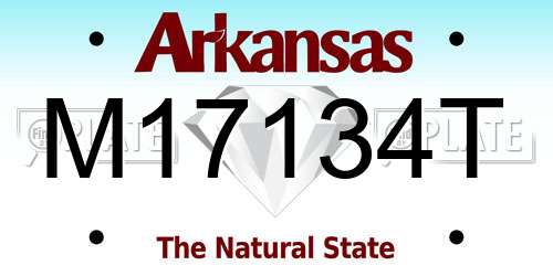 M17134T Arkansas License Plate