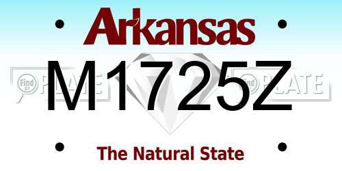 M1725Z Arkansas License Plate