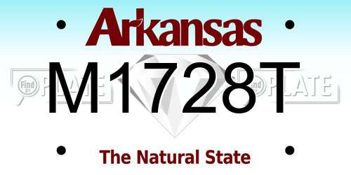 M1728T Arkansas License Plate