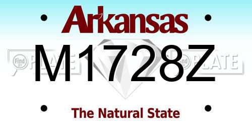 M1728Z Arkansas License Plate
