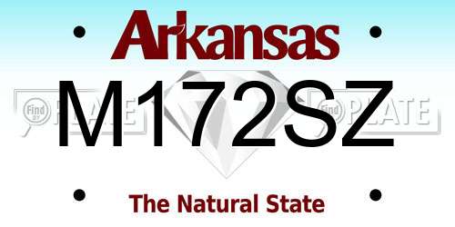 M172SZ Arkansas License Plate