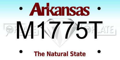 M1775T Arkansas License Plate