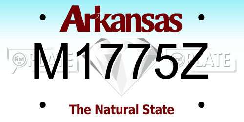 M1775Z Arkansas License Plate